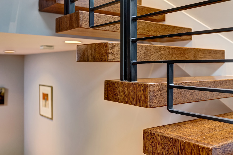 Inspiration for a contemporary staircase remodel in Boise