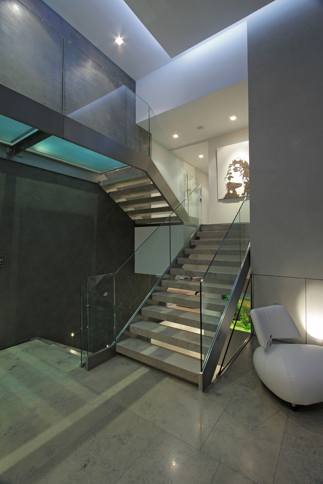 Photo of a large contemporary staircase.