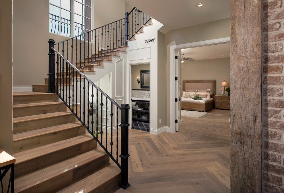 Example of a transitional staircase design in Phoenix