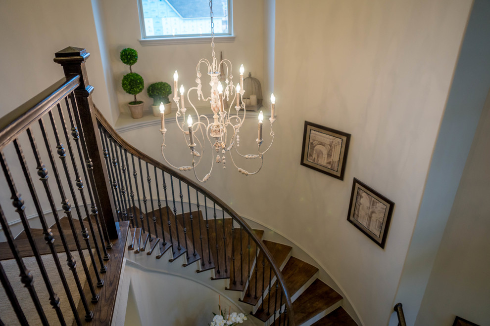 This is an example of a traditional staircase in Dallas.