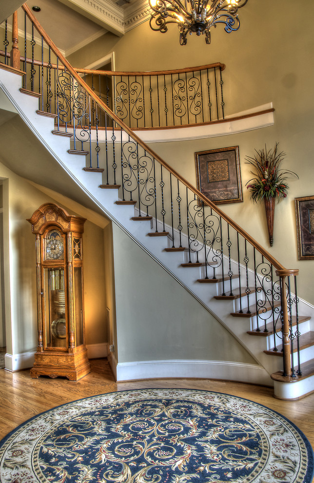 This is an example of a classic staircase in Atlanta.