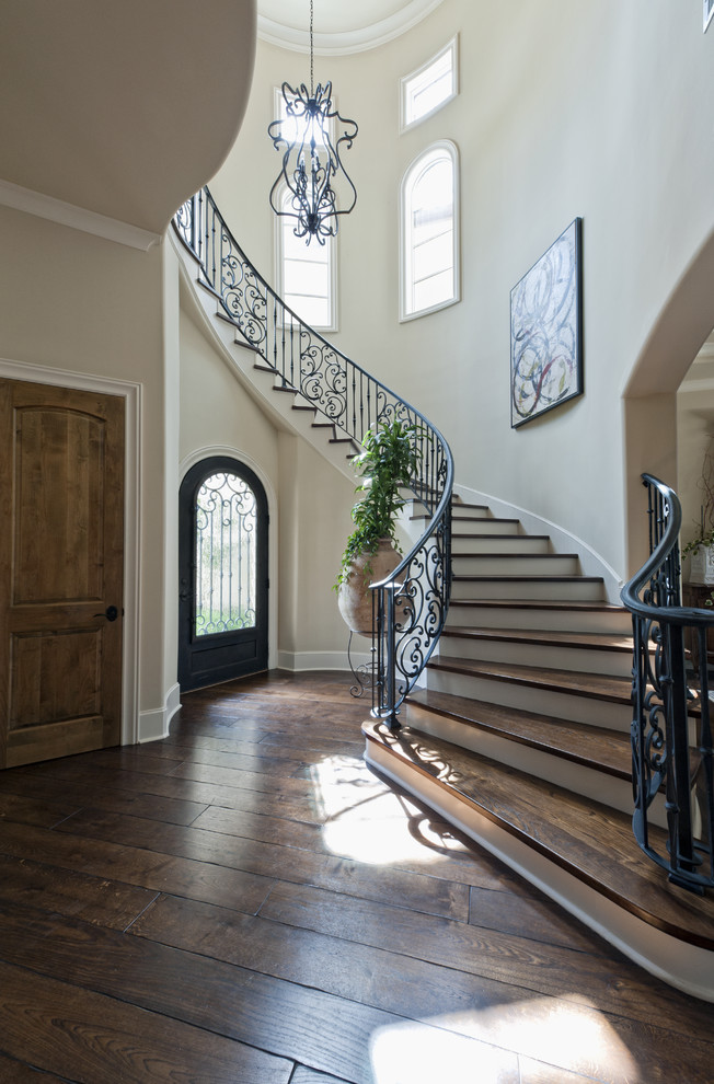 Inspiration for a mediterranean staircase remodel in Houston