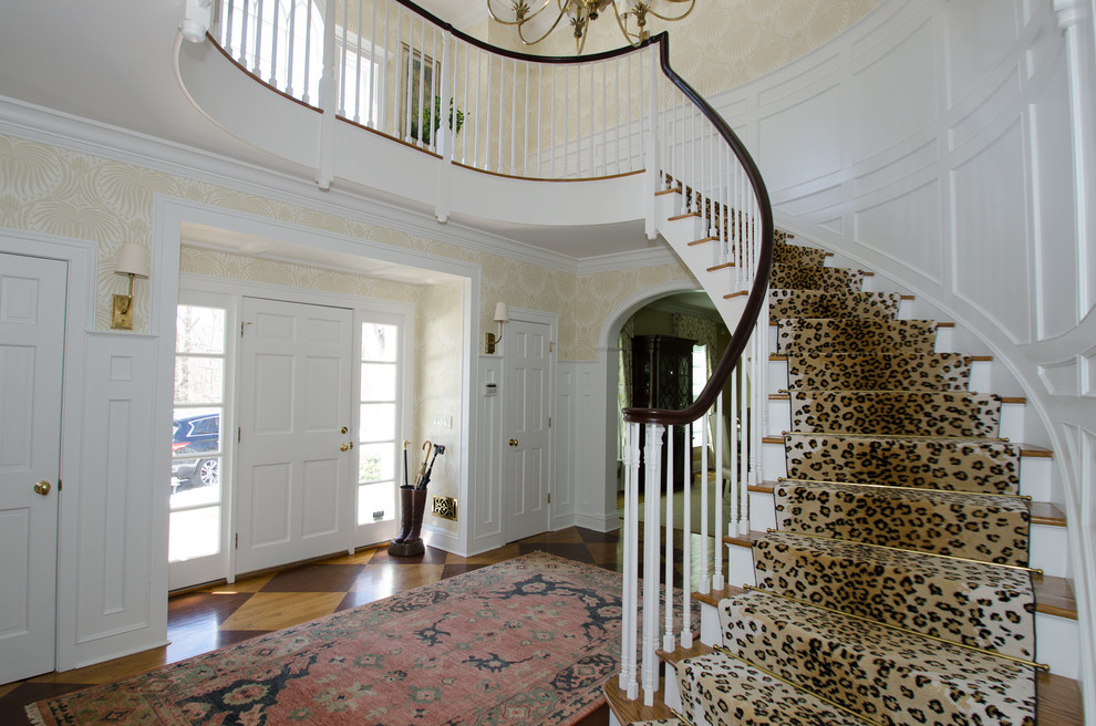 Inspiration for a large eclectic staircase remodel in Bridgeport