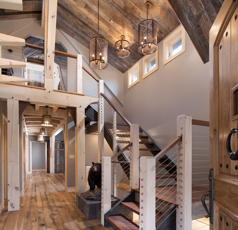 This is an example of a rustic staircase in New York.