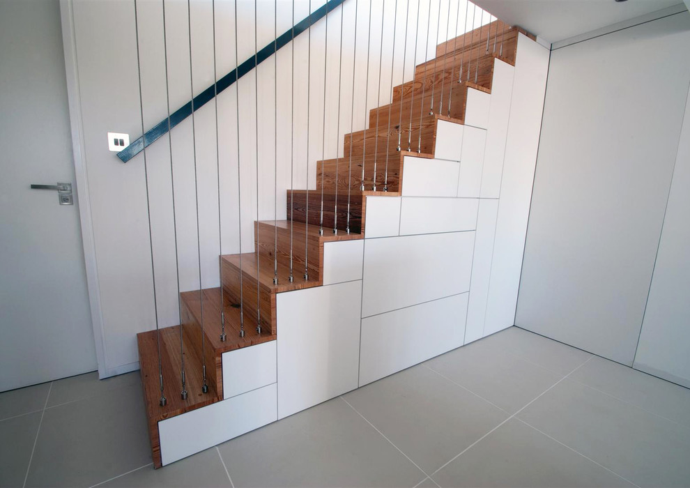 Contemporary staircase in Hampshire.
