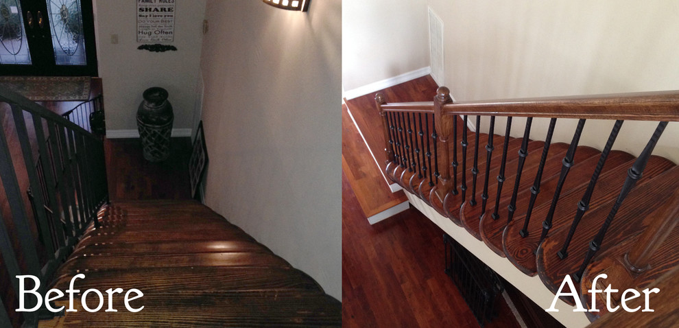 Example of a tuscan staircase design in Houston