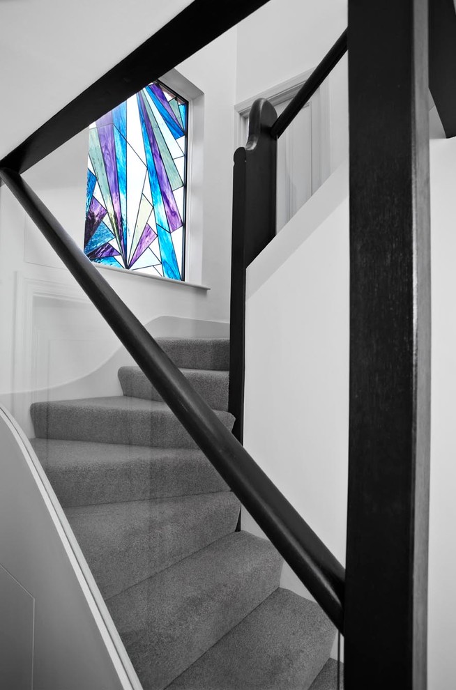 Inspiration for a contemporary staircase remodel in London