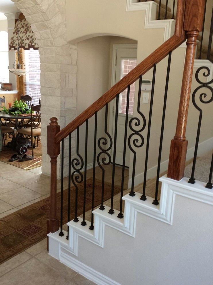Example of a classic staircase design in Houston