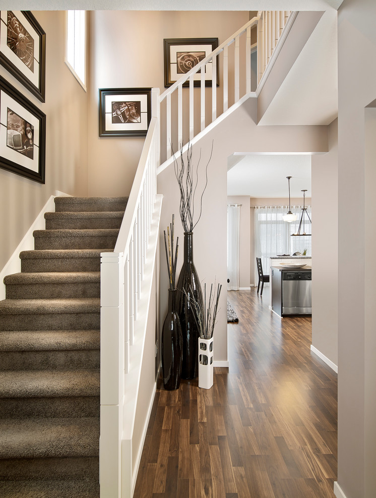 The Jensen in TrumpeterEdmonton Eclectic Staircase Calgary by Homes by Avi Houzz The Jensen in TrumpeterEdmonton Eclectic Staircase Calgary by Homes by Avi Houzz