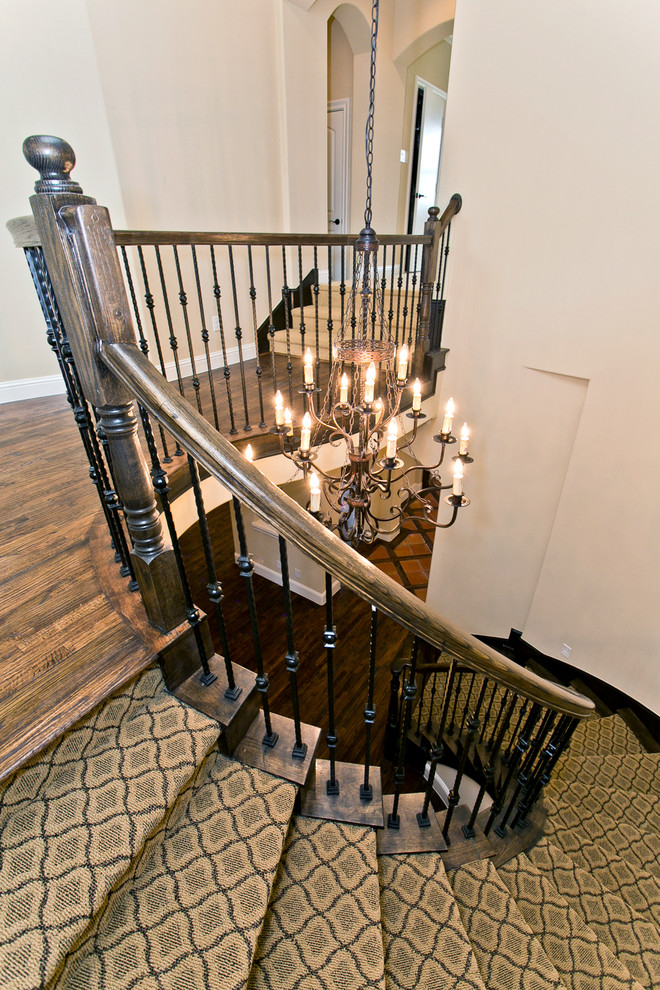 Exemple d'un escalier chic.