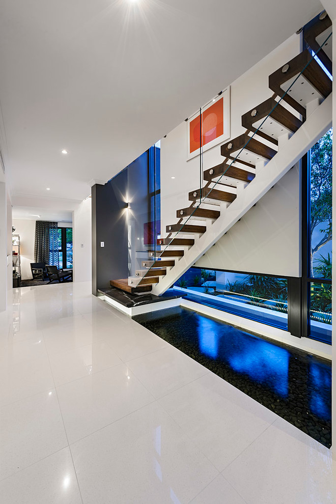 Contemporary staircase in Perth.