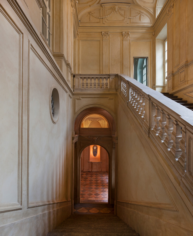 Design ideas for a traditional staircase in Turin.
