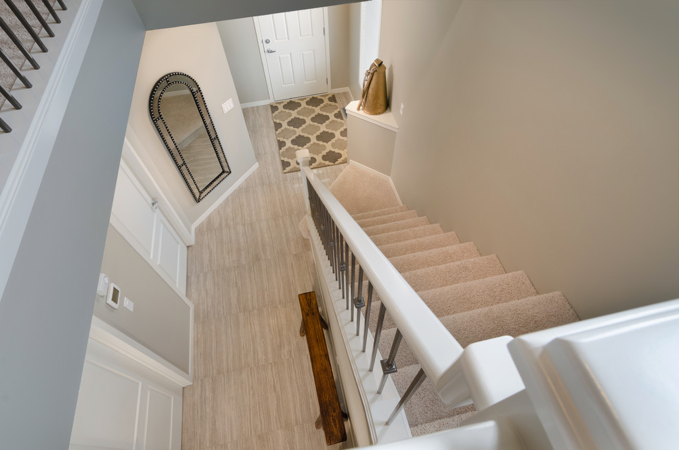 Example of a trendy staircase design in Calgary