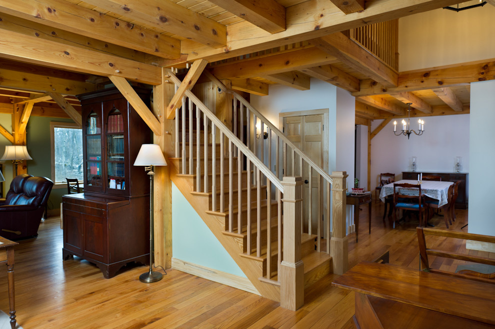This is an example of a rustic staircase in Boston.