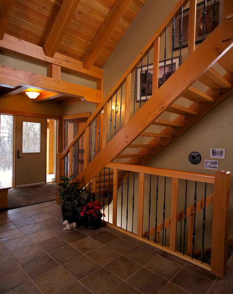 Example of a mountain style staircase design in Other