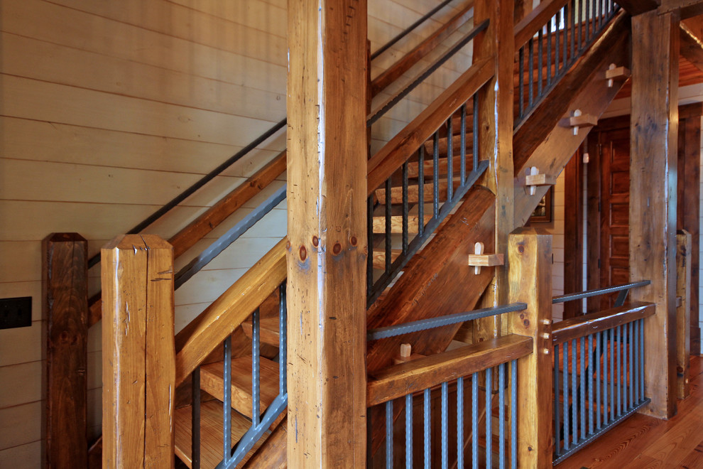 Inspiration for a rustic staircase in Other.
