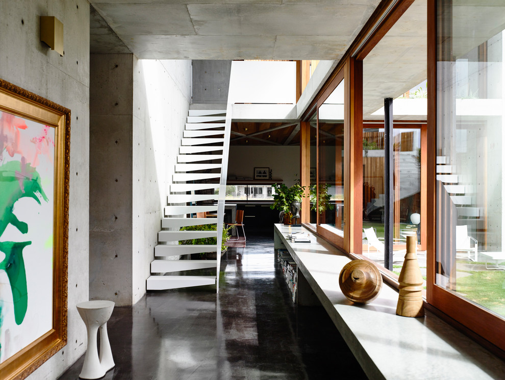 Torquay Concrete House Contemporary Staircase Melbourne by