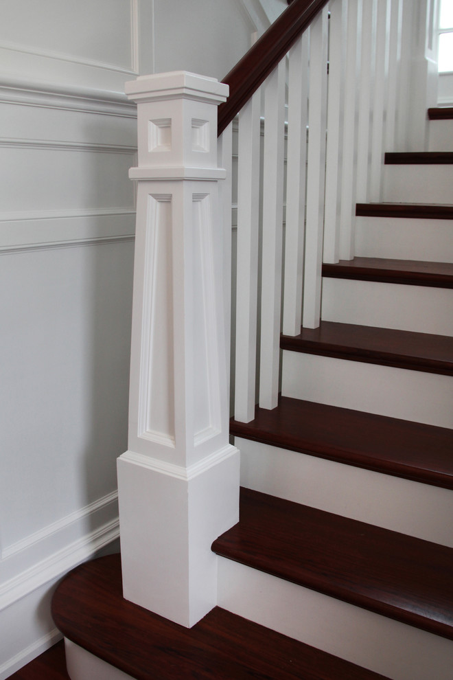 Inspiration for a coastal staircase remodel in Philadelphia