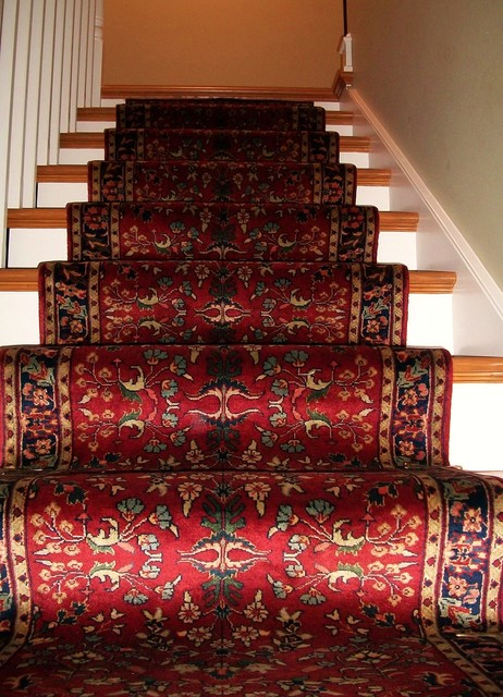 Traditional Hand-knotted Stairway Runner - Traditional - Staircase -  Philadelphia - by Brandon Oriental Rugs | Houzz IE