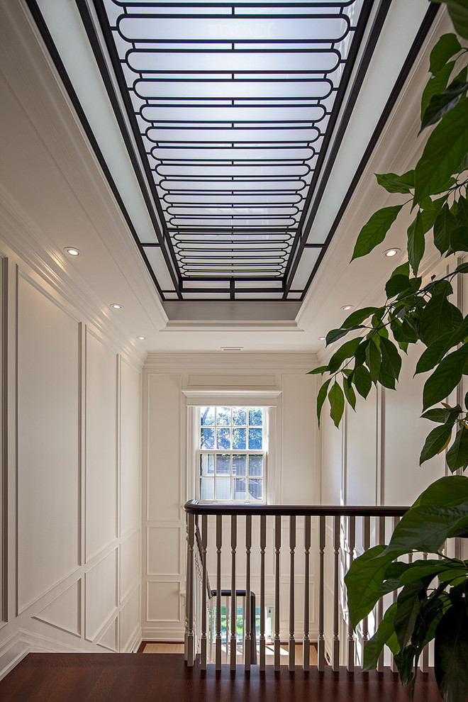 Example of a classic u-shaped staircase design in Toronto
