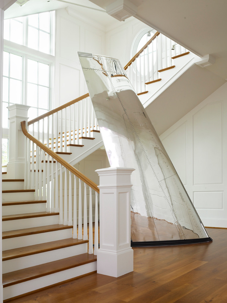 Inspiration for a classic wood staircase in Baltimore.