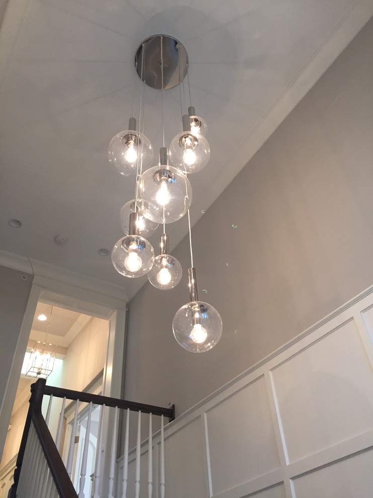 Transitional Home in Chicago's North Shore Modern Staircase