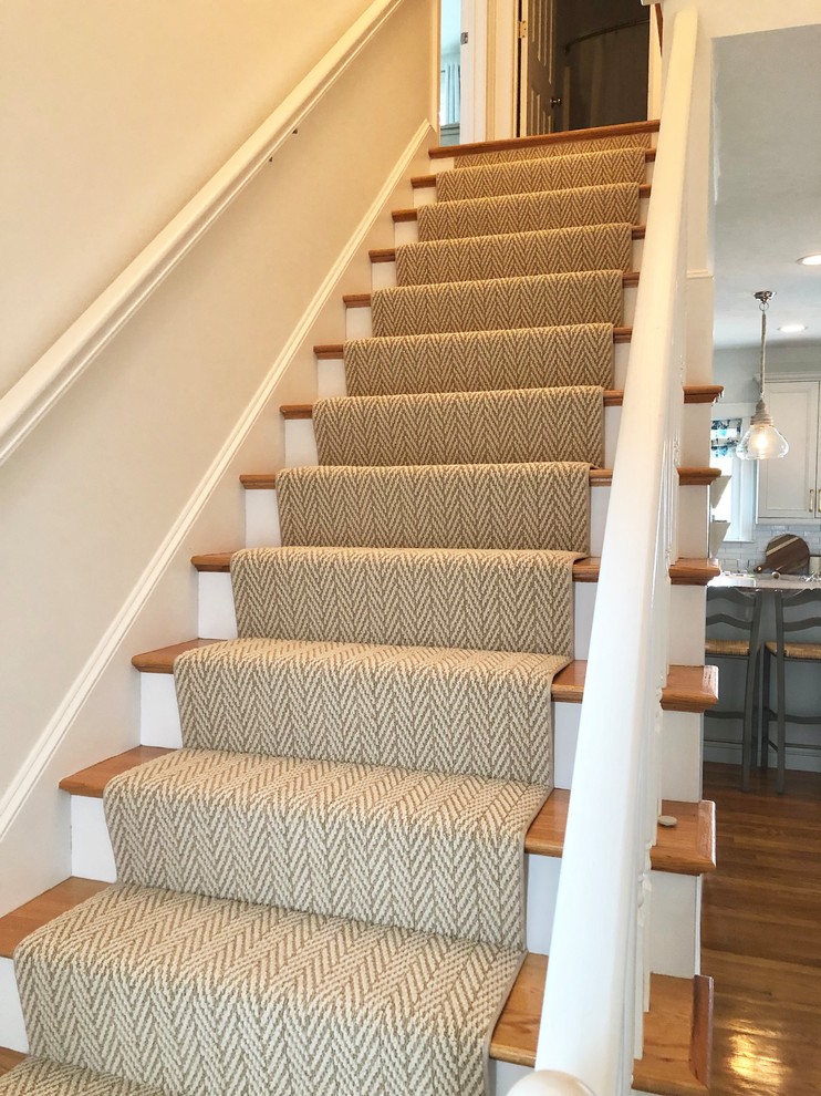 Tuftex Only Natural Stair Runner Transitional Staircase Boston