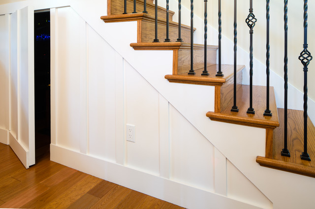 Hidden Storage Under Stairs (with Modern DIY Basement Railing