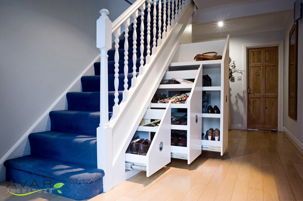 Under stairs storage Contemporary Staircase London by Bespoke Fitted Furniture London