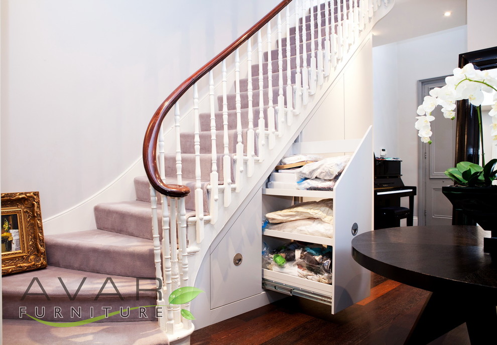 Under stairs storage solutions in London Traditional Staircase London by Bespoke Fitted