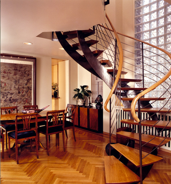 Upper East Side Apartment Staircase New York by Rosenberg Kolb