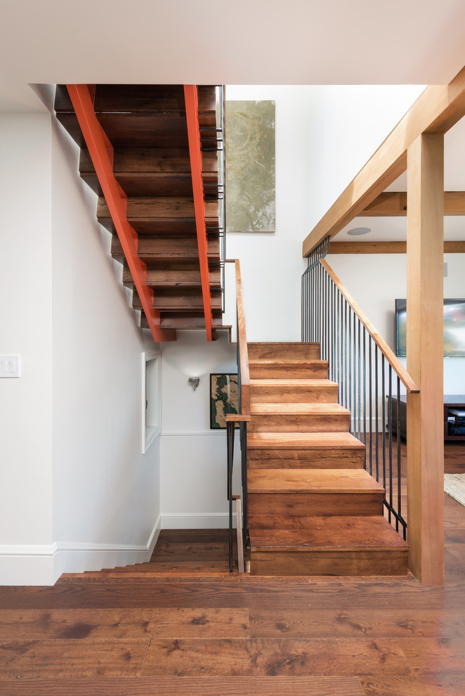 Example of a trendy staircase design in San Francisco