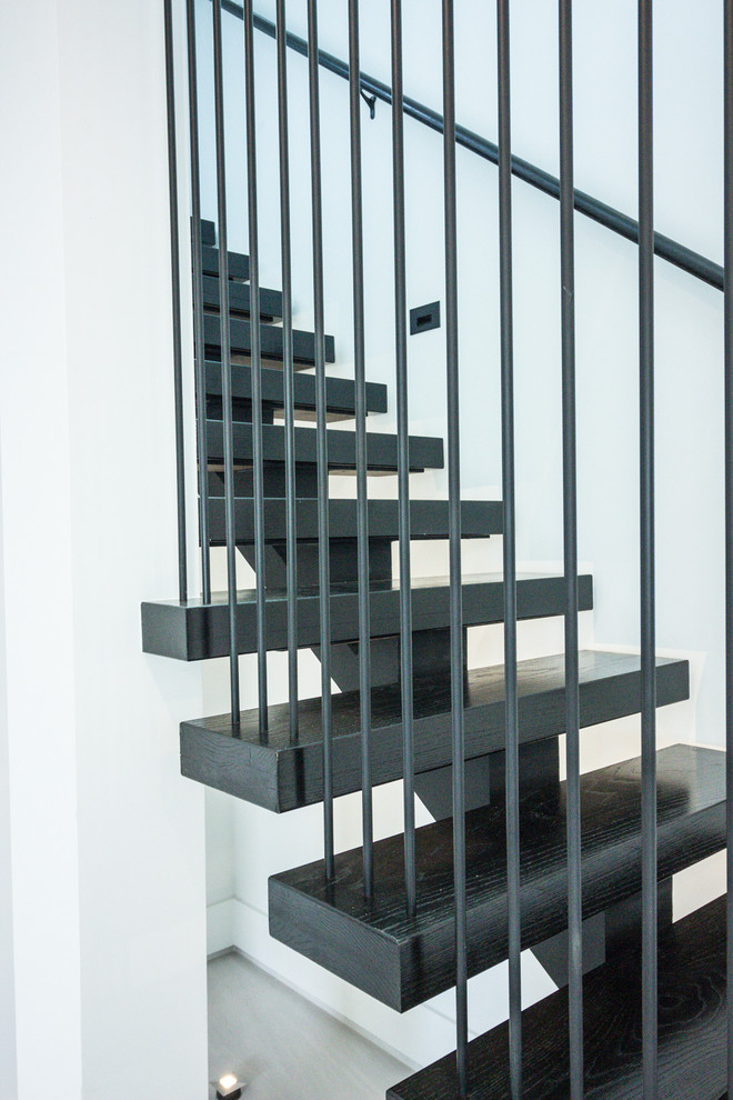 Vertical Bar Stair Railing Memorial Houston Modern Home Modern
