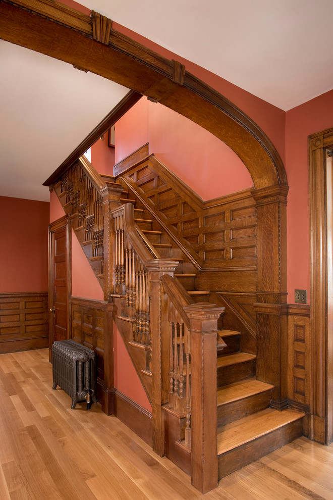 Inspiration for a victorian staircase in Boston.