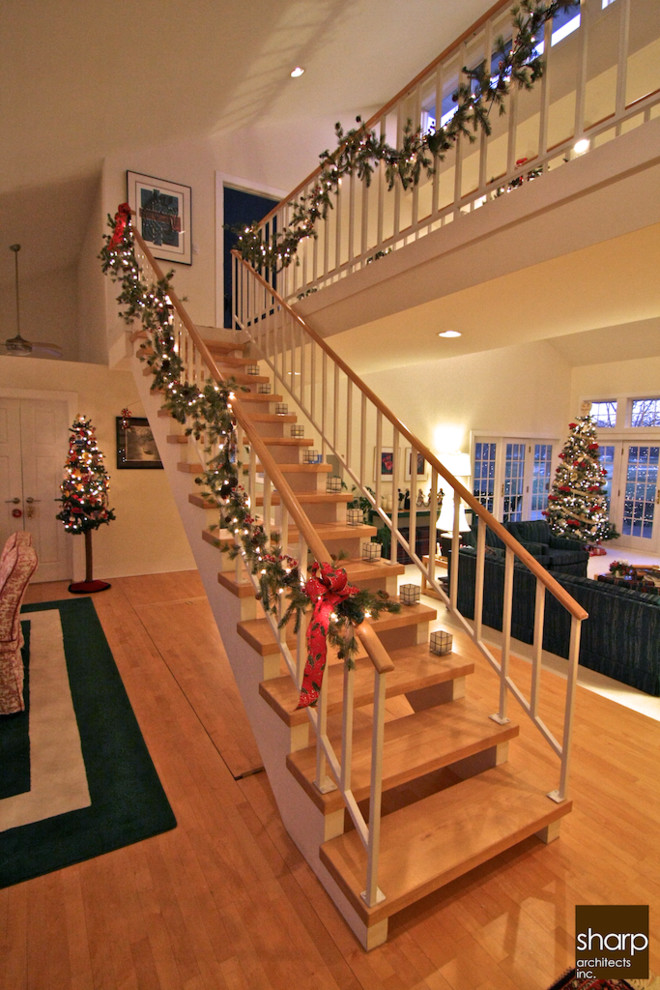 This is an example of a traditional staircase in Chicago.