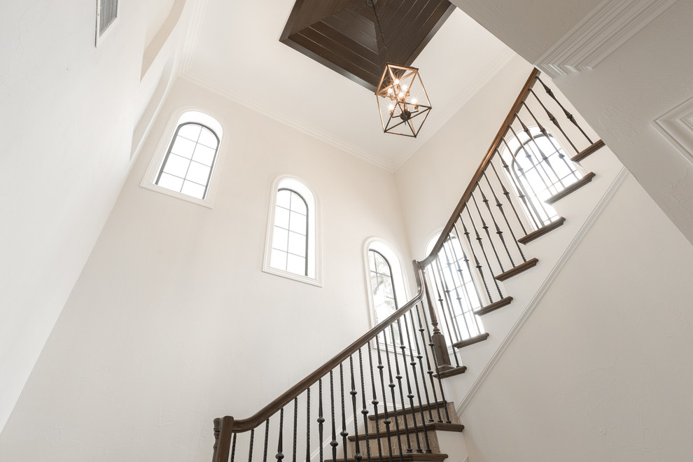 This is an example of a mediterranean staircase in Jacksonville.