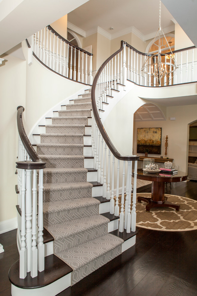 Villanova, PA : Center Hall & Staicase - Transitional - Staircase ...