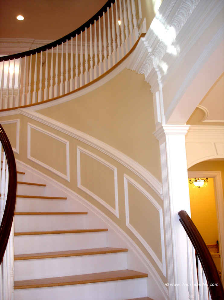 Wainscot and Picture Frames Traditional Staircase New York by Trim Team NJ Houzz