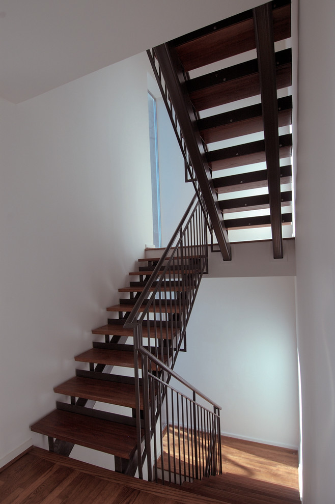 Inspiration for a contemporary staircase remodel in Houston
