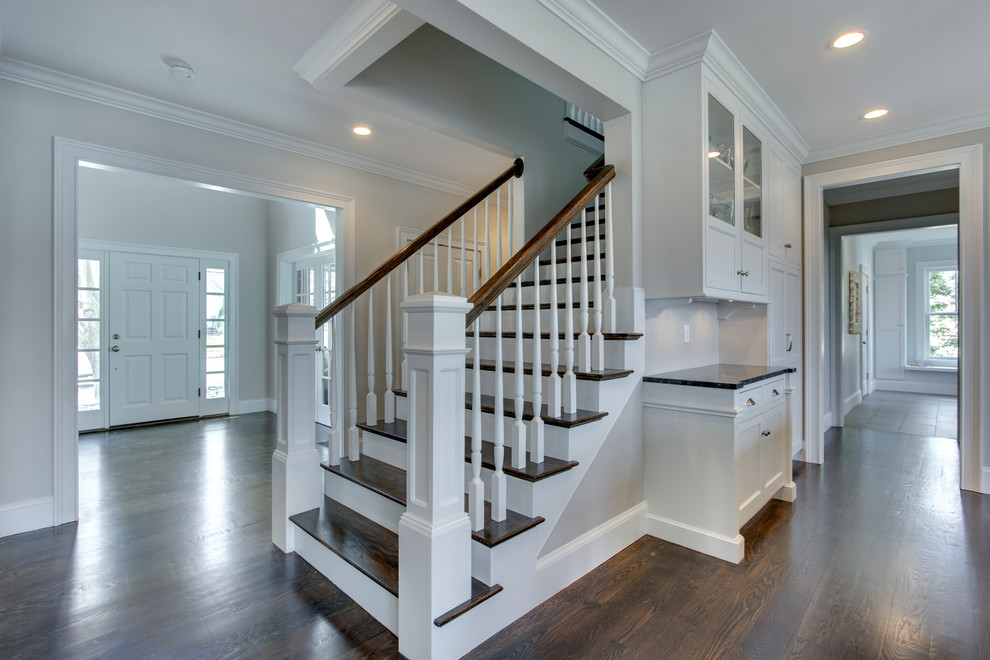 Walk-out Basement New Construction - Traditional - Staircase - Boston ...