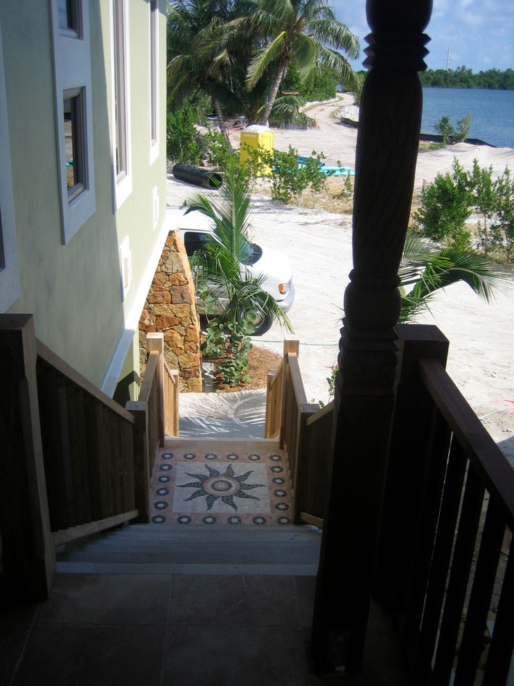 Island style staircase photo in Miami