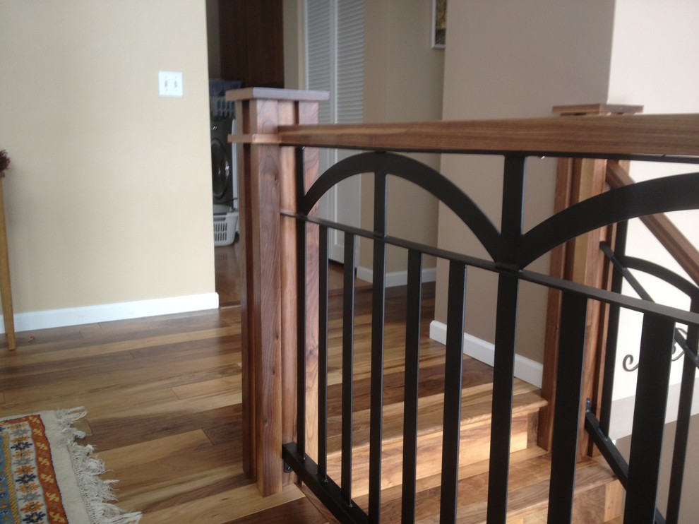 Walnut and Iron Stair Railing Staircase Albuquerque by Mountain