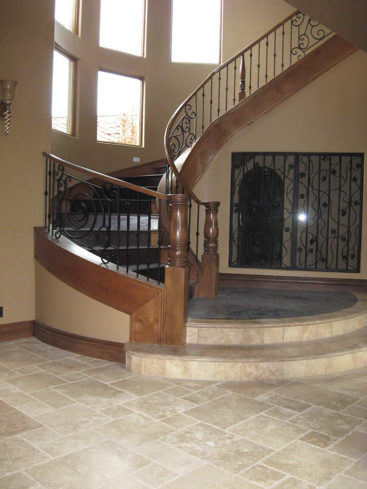 Staircase - mediterranean staircase idea in Las Vegas