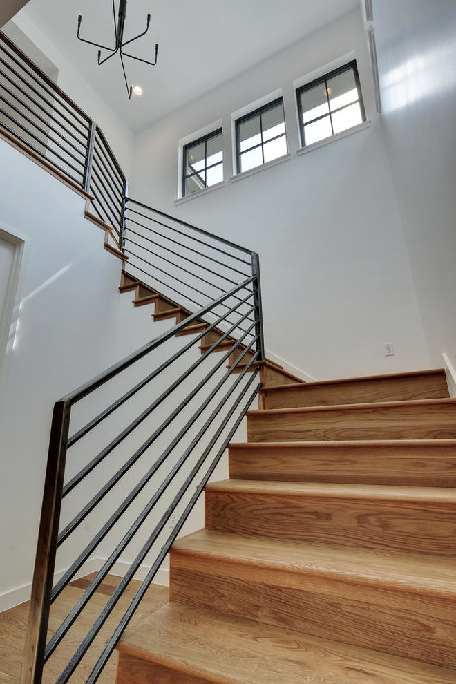 Staircase - modern staircase idea in Austin
