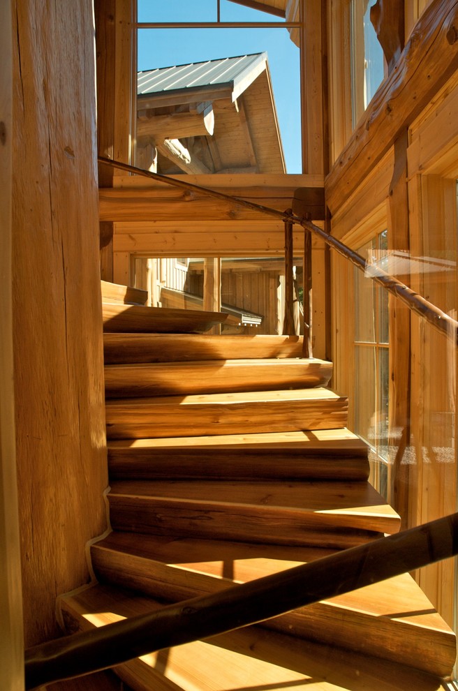 Mountain style staircase photo in Vancouver