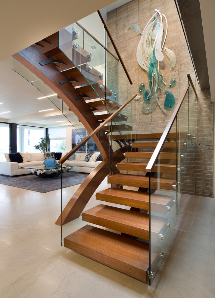 Design ideas for a contemporary staircase in San Diego.