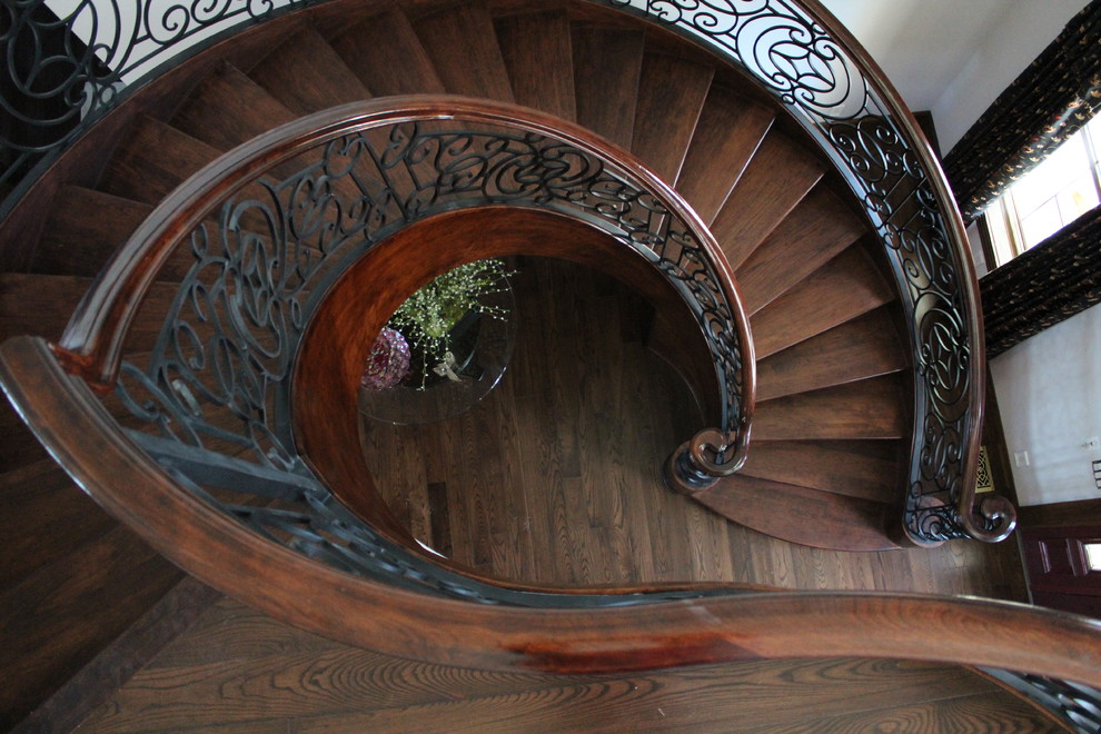 This is an example of a mediterranean staircase in Cleveland.