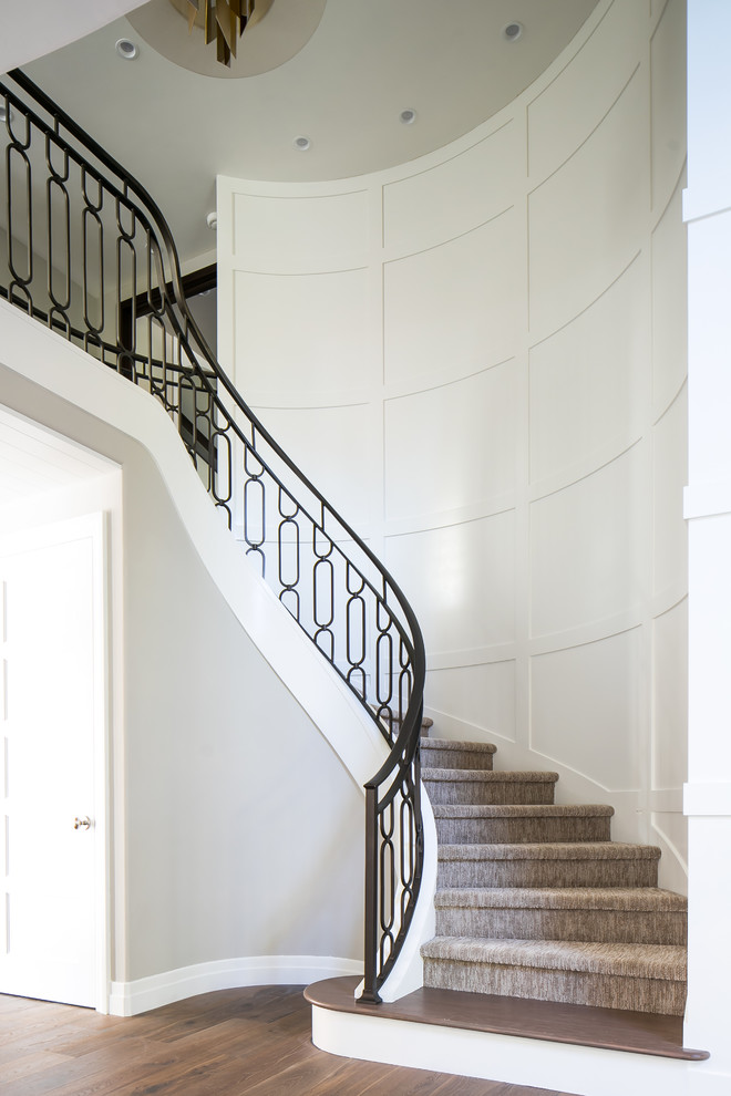 White Wood Paneling Del Mar Inland Residence Transitional