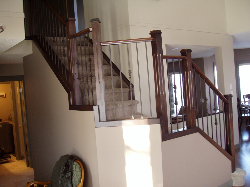 Inspiration for a timeless staircase remodel in Calgary