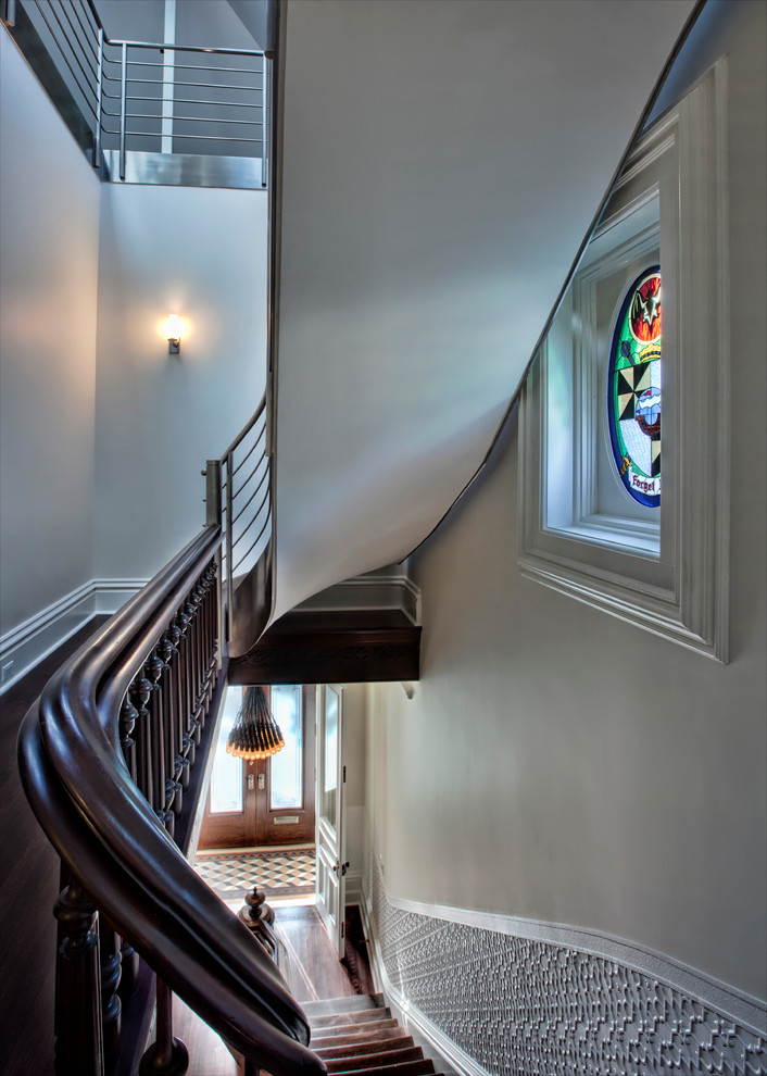 Inspiration for a traditional staircase in Chicago.